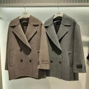 [무자크]17 HC17 Jk6228 브라운 여성 가을 겨울 간절기 핸드메이드 반코트 MP8WJK (S42358567)