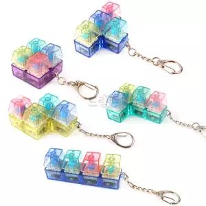 5000 LED 딸깍이 키링 4p 10개 1BOX 테트리스완구 불빛 키보드딸깍이 열쇠고리 스트레스해소