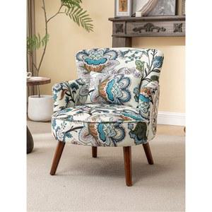 휴식 소파 엔틱 소품 체어 실 소가죽 카라멜 1인용 프랑스 원목벤치쇼파 원목