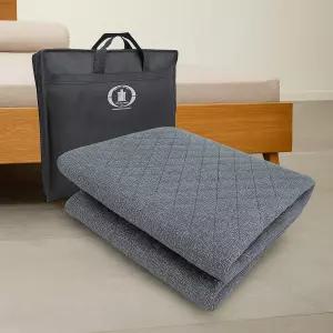 한일의료기 EMF 탄소매트 카본매트 전기장판 1인용 싱글 95x180cm , 2인용 더블 135x180cm ,딥그레이 색상