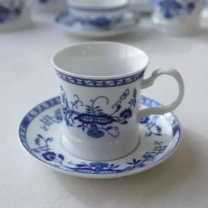 코발트블루 쯔비벨무스터 머그컵 받침 세트 1P 찻잔 데일리컵