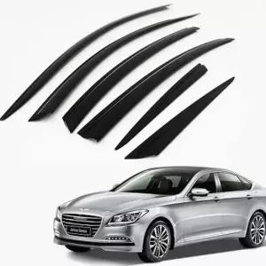 깨지지 않는 블랙 도어 바이져 제네시스DH 6P B078 자동차썬바이저