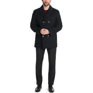 반 호이젠 남성 태튼 클래식 더블 가슴 피코트