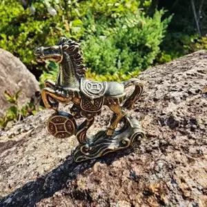 고품질 말 장식품 경마 기운 사업운 재물 장식 풍수인테리어 풍수소품 돈들어오는 황동장식 탁상용 WFGWS4