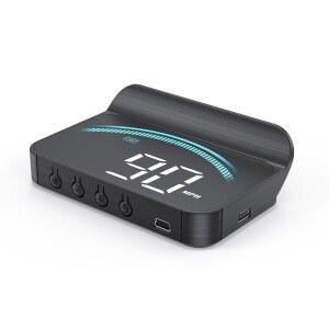 Liiiyuan M11 헤드업 디스플레이 윈드실드 프로젝터, OBD2/GPS 속도계 MPH(속도 포함), 3.5인치 CAR HUD 과속 경고, 수온, 거리