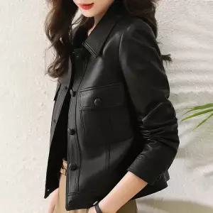 스웨이드 자켓 재킷 가죽 점퍼 겨울 세무 2025년 가을 여성 안감 있는 PU 코트 캐주얼 루즈핏 여자 바이크