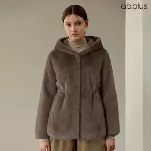 [ab.plus] 페이크 퍼 허리 스트링 후드 자켓 (LSA1MF31A)