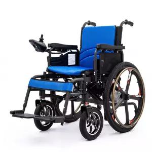 Evenice 큰 바퀴 튼튼한 휴대용 접이식 전동 휠체어 장애인 노인 나드리 여행 전기 휠체어