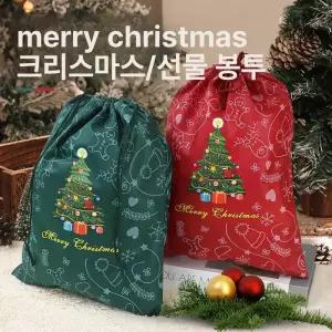 크리스마스 부직포가방 선물용 쇼핑봉투 선물쇼핑백 보냉 재사용 눈사람