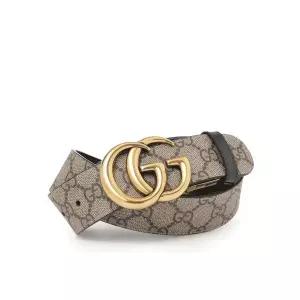 [구찌] 가죽 벨트 GG 마몽 남여공용 659417