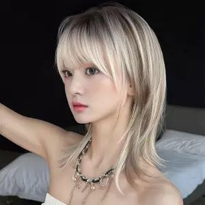 키라비 여성 가발 통가발 샤기 레이어 컷 43cm DTF0120-4