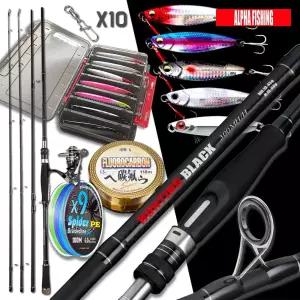 FSZ피싱존 헌팅블랙 서프루어대 채비포함 풀세트