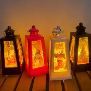 크리스마스 LED 타워 랜턴 조명 무드등 눈사람 트리 산타 인테리어 스노우 장식 소품