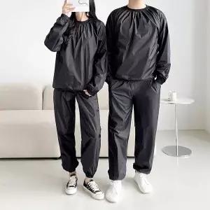 남녀공용 블랙 땀복 상하의 운동복 트레이닝세트