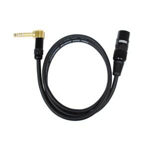 오디오2000의 C14003 3피트 1/4인치 TRS 직각 대 XLR 남성 케이블