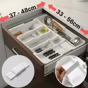 홈멜리 수저정리함 수저 트레이 보관함 칼꽂이 칸막이 길이조절 확장가능