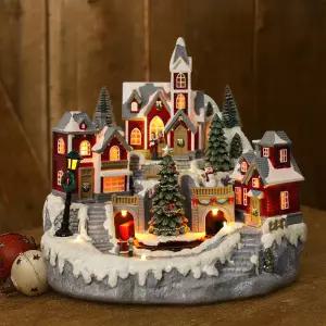 움직이는 기차오르골 크리스마스무드등 선물 회전 목마 기차