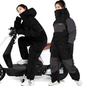 오토바이 방한복 겨울 검정 허리지퍼 낚시 세차장 자켓 필수 라이더복 여성 스즈키