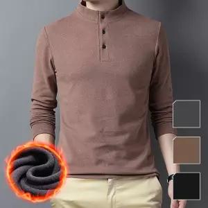 긴팔 반폴라티 기모 라운드 겨울 이너티 롱슬리브 티셔츠 폴라티 남성티셔츠 긴팔티셔츠 기모티셔츠