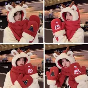 크리스마스 모자 소품 루돌프 바라클라바 산타 모자 크리스마스 소품 바라클라바 루돌프 목도리 후드넥워머