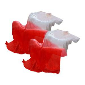 무용 댄스 부채 그라데이션 레드 너슬 광장댄스 고전무용부채 무대 트위스트 단색 전통