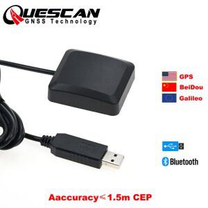 QUESCAN UBX M10 USB GPS 블루투스 GNSS 수신기 갈릴레오 베이더우 안테나 모듈 (안드로이드, 윈도우, 리눅스, 마린용) NMEA