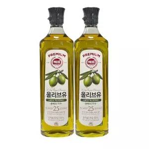 해표 엑스트라버진 압착 올리브유 900mL 2개