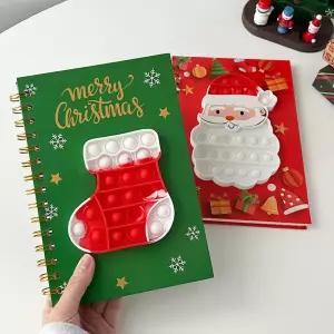 산타 푸쉬팝 노트 크리스마스 구디백 단체 선물 답례품