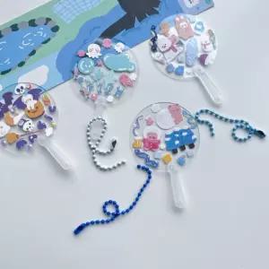 [PAPA.G]아크릴 미니 부채 키링 만들기 사진 포토 DIY 키홀더 커스텀 굿즈 악세사리[인기제품]