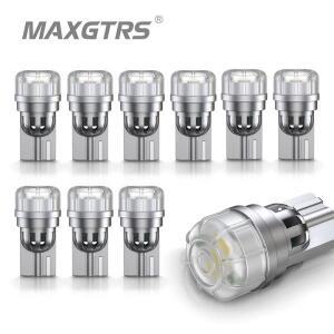 LED 3020 SMD 칩 캔버스 자동차 번호판 돔 맵 턴 시그널 라이트, 옐로우, 레드, 10x 800LM-1000LM, T10 W5W