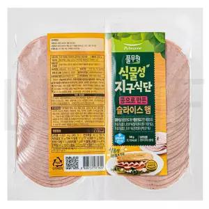 풀무원 소시지 식물성 지구식단 콩으로 만든 슬라이스 햄 (냉동) 500g 1개