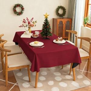 고 단색 방수 테이블보 크리스마스 파티 호텔 레스토랑 일상 가정 장식용