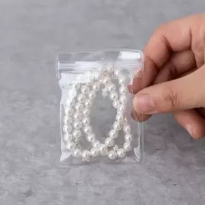 (6x8 100매) 악세서리 주얼리 PVC 투명 지퍼팩/미니/봉지/소형/포장/선물용/비닐/봉투/비닐팩/귀걸이/포장