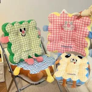 큐티체크방석 의자방석 폭신한 방석 사무실 좌식 겨울 식탁방석 털방석 겨울방석 사무실방석 의자 좌식방석