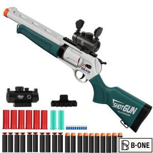 소프트 총알 장난감 총 시력이있는 폼 리볼버 블래스터, 어린이를위한 교육 야외 슈팅 게임 샷건 모델 크리