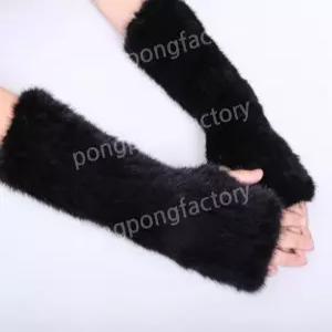 밍크 소매 손목 장갑 글로브 여성용 터치 반장갑 팔토시 암워머 방한 따뜻한 핸드워머 털 퍼