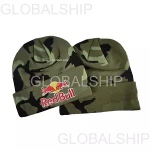  레드불 자수 밀리터리 겨울 비니 러닝 모자 스키 스노우보드 방한 등산