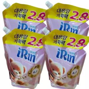 애경 아이린 실내건조 섬유유연제 2.3L 4팩 파우더 코튼 리필 (1srr)