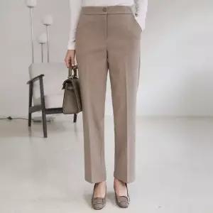 드리다 여성 겨울 헤링본 일자 정장바지 밴딩 슬랙스 팬츠 40-50대 미시 중년여성 엄마옷 하객 상견례 모임