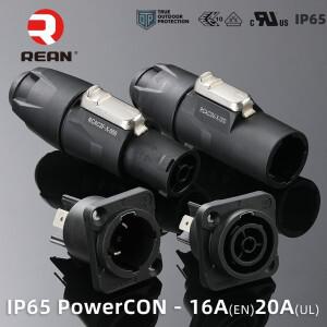 커넥터Neutrik REAN 파워콘 야외 IP65 방수 항공 전원 플러그 커넥터 암수 잠금  무대 오디오 LED 스크린