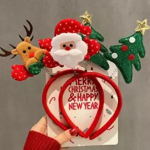 크리스마스 머리띠 루돌프 산타 사슴뿔 트리/코스튬/성인용/헤어/밴드/귀여운/소품/장식품/행사/파티