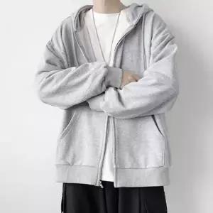 루즈핏 남자 후드 집업 베이직 남녀공용 후드 집업 봄가을 환절기