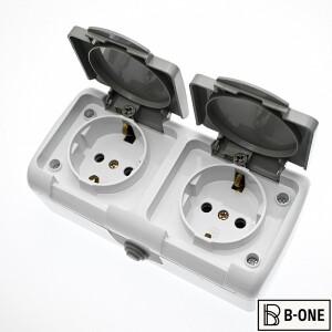 표면 장착형 단일 장치 벽 패널 가정용 16A 유럽 표준 2구 소켓(커버 방수 및 방말 기능 포함)