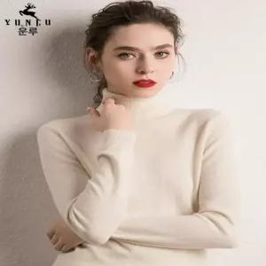 여성 캐시미어100 풀오버 몽골 하이넥 라운드넥 더엣지 고비 홀가먼트 케이블