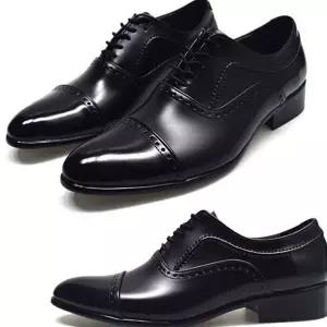 남성 신사화 끈타입 옥스포드화 블랙 남성 구두 가죽 토신