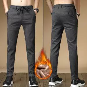 남성 모직바지 기모안감 슬림핏 슬랙스 겨울옷