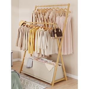 침실 간이 옷걸이 학생 2단 스탠드행거옷걸이 착실 실내옷 인디언행거 옷가게 실하고