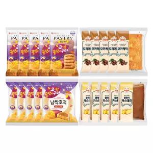 프리미엄패스츄리 꿀고구마 90g x5+납짝호떡 꿀고구마 92g x5+클래식카스테라