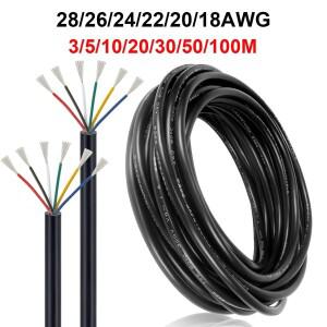 트레일러 자동차 배터리용 LED 익스텐션 케이블 UL2464 6 도체 전선 PVC 연선 주석 도금 구리 코어 와이어