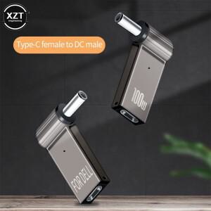 Lenovo hp 호환 DELL 노트북 컴퓨터 용 100W 5A 아연 합금 PD 전원 디코이 변환기 DC 남성-Type-C 여성 어